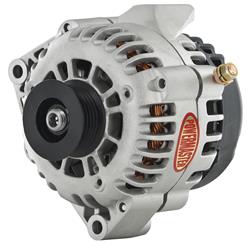 Alternators: POWERMASTER ALTERNATOR. DELCO-GM STYLE. 165 AMP.5.00", W/6 GROOVE PULLEY. PLIS VR & 1-WIRE OR OE. '98 ON