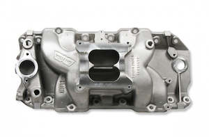 WEIAND INTAKE MANIFOLD B/BLOCK CHEV W/ RECTANGLE PORT CONFIGURATION.