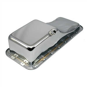 Oil Pan: OIL PAN MOPAR BB CHROME 5 QT CAPACITY
