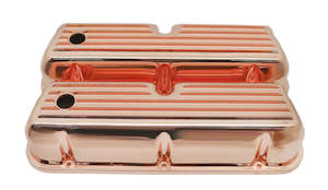 VALVE COVERS FORD SB ALLOY FINNED COPPER