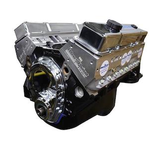 Crate Engines: ENGINE BLUEPRINT CHEV 350 LONG BLOCK 390HP/410FT LB ROLLER CAM 9.2-1 COMP ALLOY HEADS