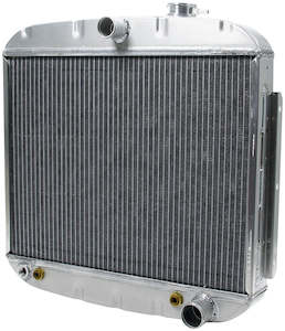 SRP RADIATOR ALLOY HI PERF, CHEVY 1955-57 ALLOY REPLACEMENT, INCLUDE TRANS OIL COOLER.
