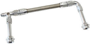 HOLLEY DUAL INLET FUEL RAIL -6 SILVER