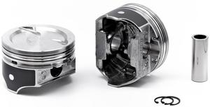 Engine Components: PISTON SET CHEV 383 4.030" HYPEREUTECTIC 5.7" ROD 18CC DISH