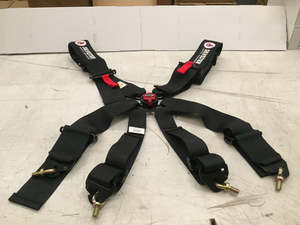 HARNESS SET CAMLOCK 6 POINT BLACK 2'' SHOULDERR STRAPS SPORT PLUS