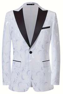 Recommended Seguno: White Men's Blazer - Lapel Casual Party Jacket - XH27781