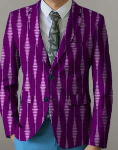 Recommended Seguno: Men's Slim Fit Fashion Long Sleeves Blazer With Geometric Pattern Print-FP367546