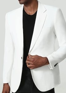 Recommended Seguno: Stylish Men's Slim Fit White Solid Color Elegant Blazer Jacket-BJ201357
