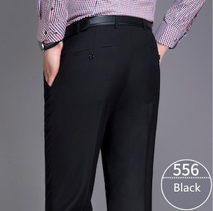 Mens Pants: Black 556 Mens Formal Trousers