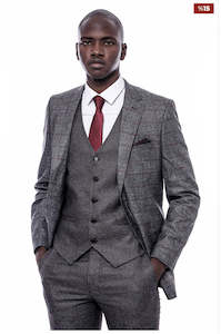 Suits: Checked Dark Grey Suit