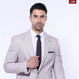 Suit Hire: Patterned Slim-Fit Claret Red Blazer