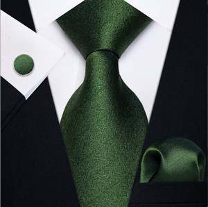 Best Selling Collection: BROWN GREEN SOLID MEN'S TIE POCKET SQUARE HANDKERCHIEF SET-N-9533