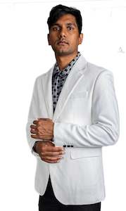 Recommended Seguno: Stylish Men's Slim Fit White Solid Color Elegant Blazer Jacket-BJ201357