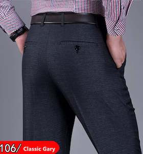 Mens Pants: Middle Grey Mens Formal Trousers