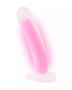 For Her: Nood Colours Glow In The Dark Dildo With Heart Shaped Base 7.1"