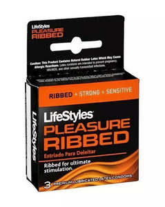 Condoms: Lifestyles Ribbed Condoms 3 Pack