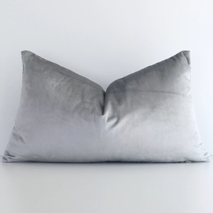 Products: Silver Velvet Cushion Cover - Rectangle