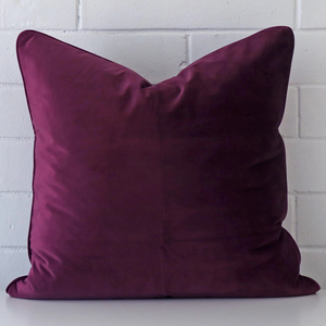 Products: Plum Purple Velvet Cushion Cover - Large