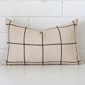 Sienna Linen Check Cushion Cover - Rectangle