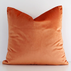 Products: Apricot Orange Velvet Cushion Cover