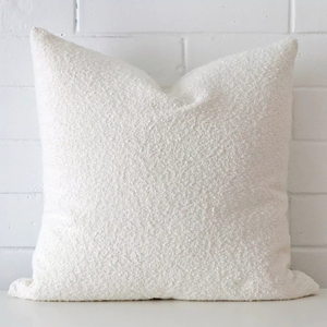 Sofia White Boucle Cushion Cover - Large
