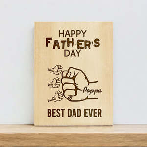Frontpage: Father's Day Fist Bump Plaque