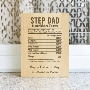Frontpage: Step Dad Nutrional Plaque