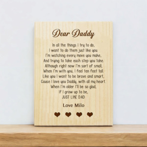 Frontpage: Dear Daddy Plaque