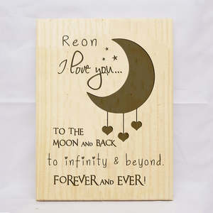 Wedding 1: To The Moon & Back Plaque