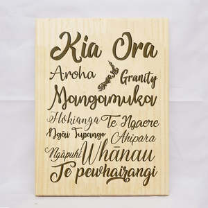 Kia Ora Plaque