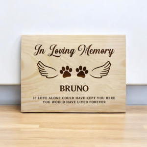 In Loving Memory: Dog/Cat Memorial Plaque