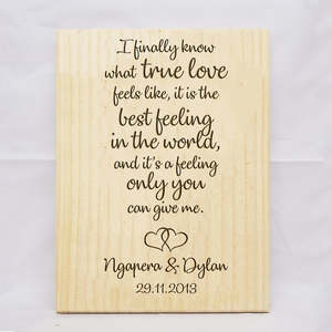 Valentines Day: True Love Plaque