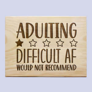 Friends: Adulting Difficult Plaque