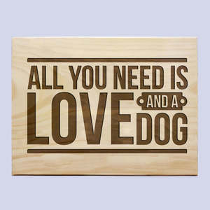Love & A Dog Plaque