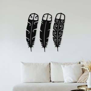 Wall Art: Feather Trio - Wall Art (Collage Display)
