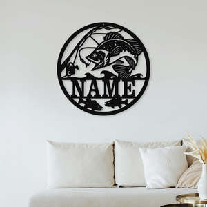 Wall Art: Bass Fishing - Wall Art (Personalised)