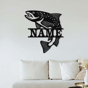 Wall Art: Trout Fishing - Wall Art (Personalised)
