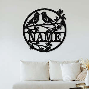 Wall Art: Love Birds - Wall Art (Personalised)