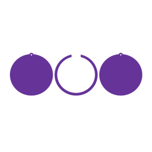 3-Piece Acrylic Bauble Ornament with Fillable Gap (Craft Blank)