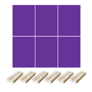 Acrylic Bundles: A4 Rectangle + Wooden Stand [Qty:6] (Craft Blank Bundle)