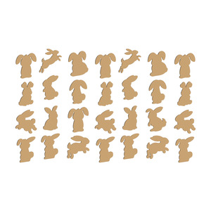 Acrylic Bundles: Easter Craft Blanks #5 [28 wooden pieces] (Preschool Pack)