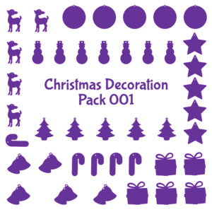 Acrylic Bundles: Christmas Decoration Blanks #1 [Qty:41] (Craft Blank Bundle)