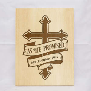 Religion: As He Promised Plaque