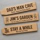 Personalised Timber Sign