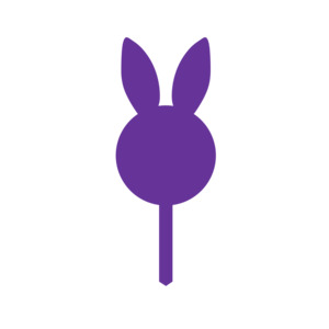 Bunny Ears Round Cake Topper (Craft Blank)
