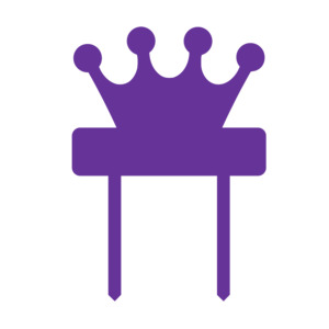 Craft Blanks No Holes: Cake Topper Crown (Craft Blank)