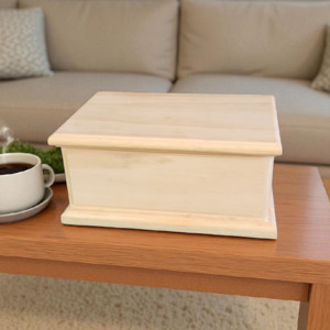 In Loving Memory: Solid Wood Cremation Urn