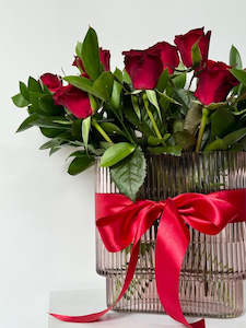 Love: Ribbed Glass Vase