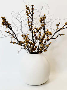 Yellow Berry in Harmie Dome Vase