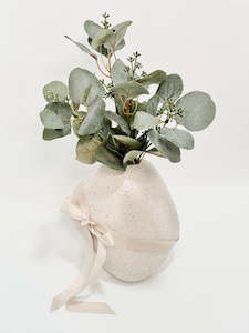 Silk Flowers: Silk Eucalyptus in Vase
